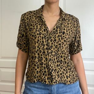 Leopard button up shirt